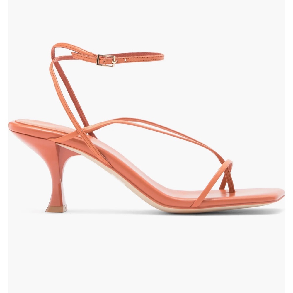 Women's Orange Coral Strappy Heels sandals 7 fluxx - Picture 3 of 10